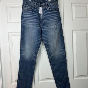 American Eagle Outfitters Men's Dark Blue Skinny Jeans